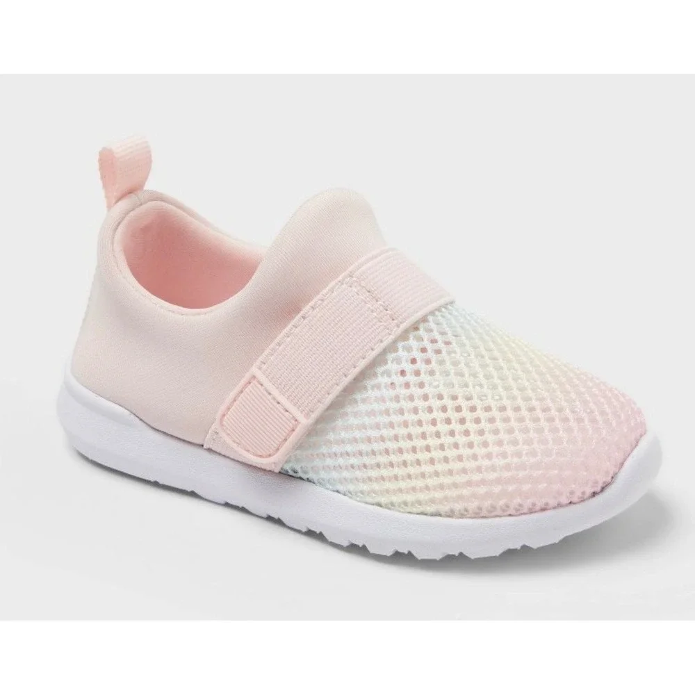 Cat & Jack Toddler Girls Pink Austen Water Shoes Size 9 Hook Loop Slip On Mesh